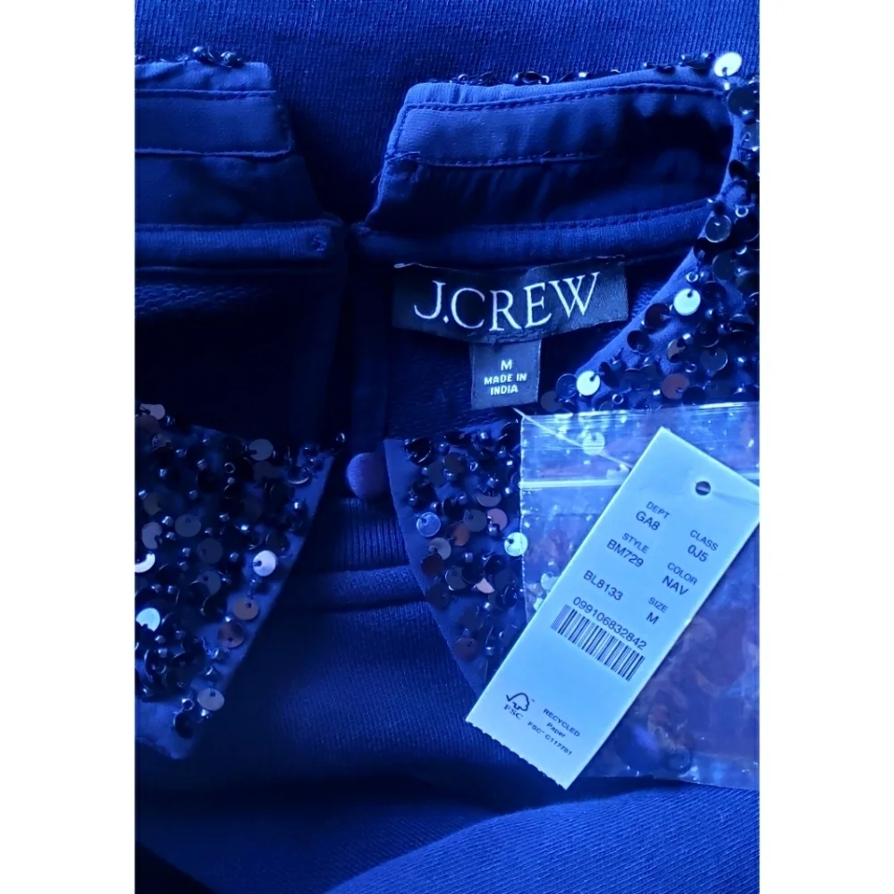 5. J.Crew Crewneck sweatshirt with crystal-embellished collar